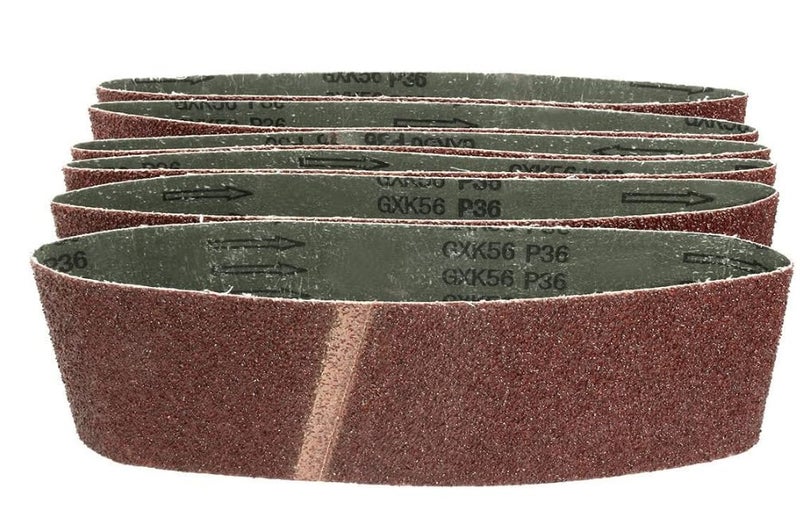 Boxonly 4 x 24 Inch Aluminum Oxide Sanding Belt for Belt Sander 36 Grit 6pcs (Red or Black Random) - Image 2